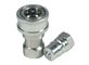 Zinc Plated Quick Disconnect Hydraulic Couplers , Carbon Steel Hydraulic Coupling